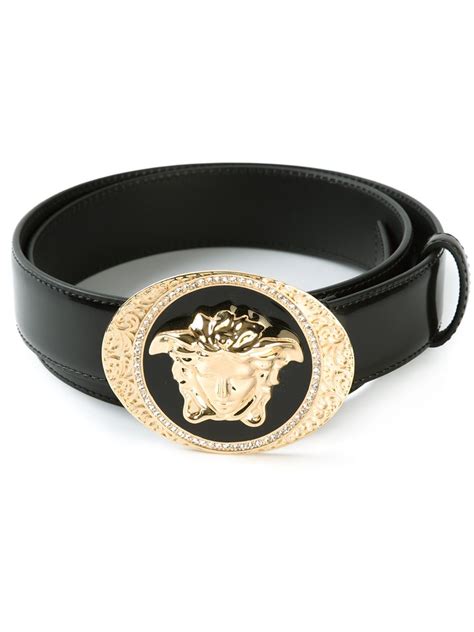 used versace leather multicolor medusa-buckle belt black men's 32in 80cm|Authentic NWT Versace Black Multicolor Leather Belt .